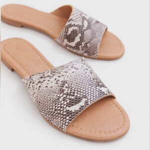 Snake Print Women's Slide Sandals